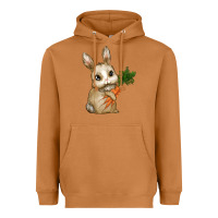 Meerkat Happy Easter With Bunny And Carrot Heavyweight Hoodie - RanaPortraitStore