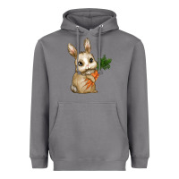 Storm Happy Easter With Bunny And Carrot Heavyweight Hoodie - RanaPortraitStore