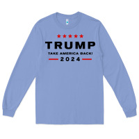 Colony Blue donald trump 2024 take america back Long Sleeve Tee - baoMotion