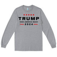 Heather Grey donald trump 2024 take america back Long Sleeve Tee - baoMotion