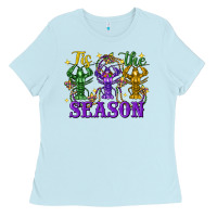 Baby Blue Tis The Season Crawfish Mardi Gras Ladies Tee - FaDigitalArtStudio