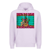 Lilac mexican guitar roses cactus sombrero Premium Hoodie - Artiststas