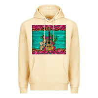 Pina Colada mexican guitar roses cactus sombrero Premium Hoodie - Artiststas