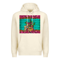 Sandshell mexican guitar roses cactus sombrero Premium Hoodie - Artiststas