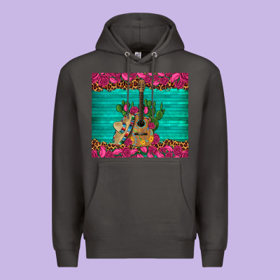 Mexican Guitar Roses Cactus Sombrero Premium Hoodie Designed By Artiststas