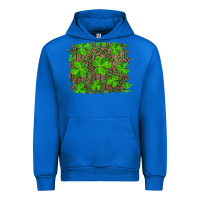Cobalt st patrick's day shamrock and leopard distressed background Urban Hoodie - RanaPortraitStore