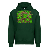 Forest Green st patrick's day shamrock and leopard distressed background Urban Hoodie - RanaPortraitStore