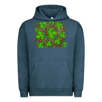 Pigment Midnight Navy st patrick's day shamrock and leopard distressed background Urban Hoodie - RanaPortraitStore