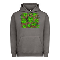 Pigment Tornado st patrick's day shamrock and leopard distressed background Urban Hoodie - RanaPortraitStore