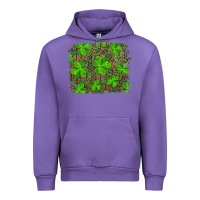 Tulip st patrick's day shamrock and leopard distressed background Urban Hoodie - RanaPortraitStore