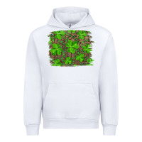 White st patrick's day shamrock and leopard distressed background Urban Hoodie - RanaPortraitStore
