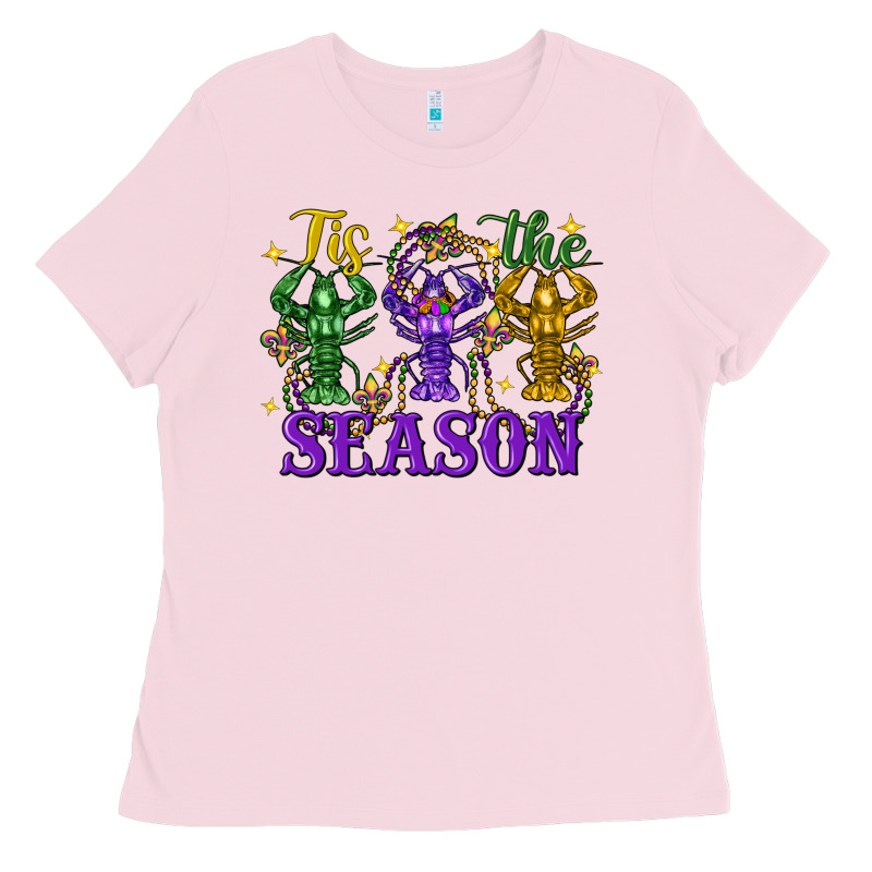 Tis The Season Crawfish Mardi Gras Ladies Tee by FaDigitalArtStudio | Teevron