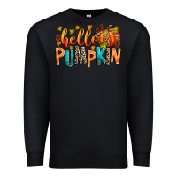 Black Hello pumpkin Premium Sweatshirt - RanaPortraitStore
