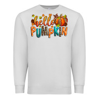 Dove Grey Hello pumpkin Premium Sweatshirt - RanaPortraitStore