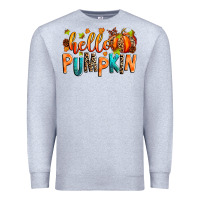 Heather Grey Hello pumpkin Premium Sweatshirt - RanaPortraitStore