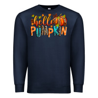 Navy Hello pumpkin Premium Sweatshirt - RanaPortraitStore
