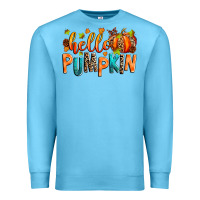 Ocean Blue Hello pumpkin Premium Sweatshirt - RanaPortraitStore