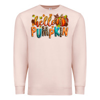 Pale Pink Hello pumpkin Premium Sweatshirt - RanaPortraitStore