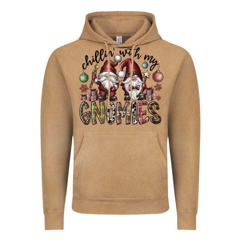 Chillin With My Gnomies Vintage Hoodie by CowhideDigitalArt | Teevron