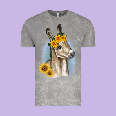 Sunflower Baby Donkey Vintage Tee Designed By Ranaportraitstore