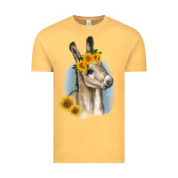 Vintage Mustard Sunflower Baby Donkey Vintage Tee - RanaPortraitStore