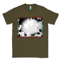 Army Green Cowhide Background with Bleach Serape Frame Classic Tee - CowCowDesign