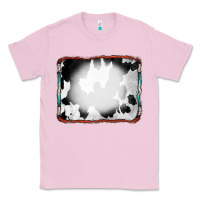 Bubblegum Pink Cowhide Background with Bleach Serape Frame Classic Tee - CowCowDesign