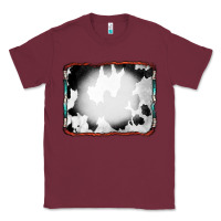 Burgundy Cowhide Background with Bleach Serape Frame Classic Tee - CowCowDesign