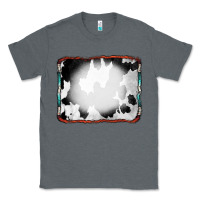 Charcoal Heather Cowhide Background with Bleach Serape Frame Classic Tee - CowCowDesign