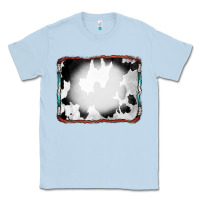 Dusty Blue Cowhide Background with Bleach Serape Frame Classic Tee - CowCowDesign