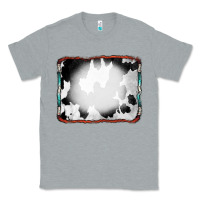 Heather Grey Cowhide Background with Bleach Serape Frame Classic Tee - CowCowDesign