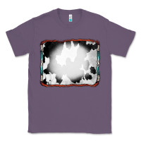 Lavender Cowhide Background with Bleach Serape Frame Classic Tee - CowCowDesign