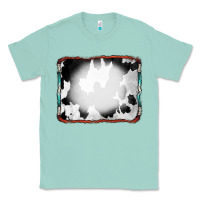 Seafoam Cowhide Background with Bleach Serape Frame Classic Tee - CowCowDesign