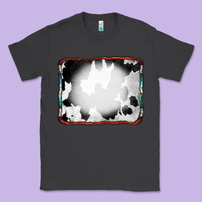 Cowhide Background With Bleach Serape Frame Classic Tee Designed By Cowcowdesign