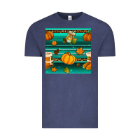 Vintage Denim autumn seamless pattern Vintage Tee - BundleAndBundleShop