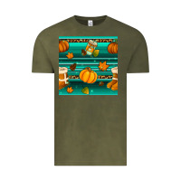 Vintage Olive autumn seamless pattern Vintage Tee - BundleAndBundleShop