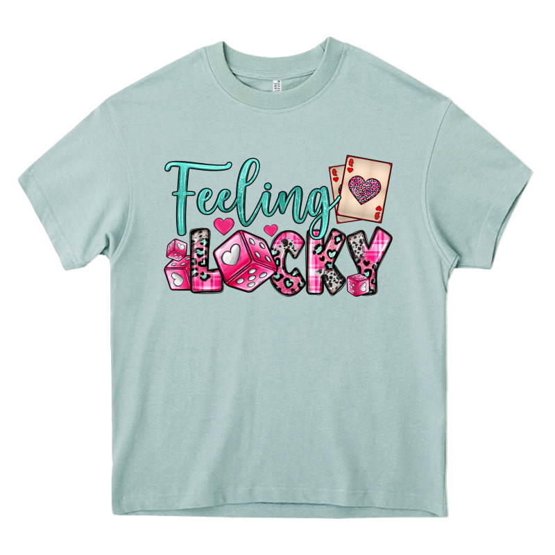 Feeling Lucky Heavy Core Tee by OliviaCreatesArt | Teevron