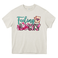 Cream feeling lucky Heavy Core Tee - OliviaCreatesArt