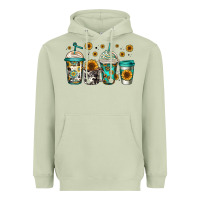 Matcha sunflowers coffee cups Heavyweight Hoodie - Jasminsmagicworld