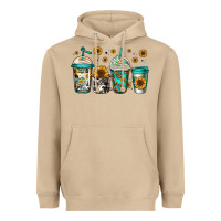 Mushroom sunflowers coffee cups Heavyweight Hoodie - Jasminsmagicworld