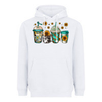 White sunflowers coffee cups Heavyweight Hoodie - Jasminsmagicworld