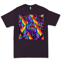 Plum lgbt flag seamless pattern Premium Tee - FaDigitalArtStudio
