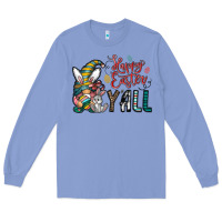 Colony Blue happy easter y all Long Sleeve Tee - CowhideDigitalArt