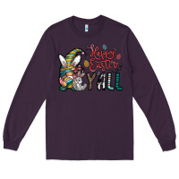 Plum happy easter y all Long Sleeve Tee - CowhideDigitalArt