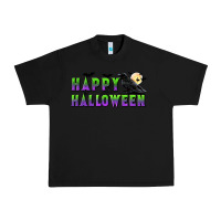 Black happy halloween Urban Heavy Tee - BundleAndBundleShop