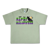 Oil Green happy halloween Urban Heavy Tee - BundleAndBundleShop