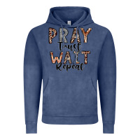 Vintage Denim Pray Trust Wait Repeat Vintage Hoodie - CowhideDigitalArt