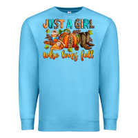 Ocean Blue Just a girl who loves Fall Premium Sweatshirt - RanaPortraitStore
