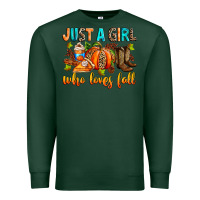 Sports Green Just a girl who loves Fall Premium Sweatshirt - RanaPortraitStore
