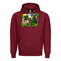 Burgundy St patrick's day cows Zipper Hoodie - RanaPortraitStore